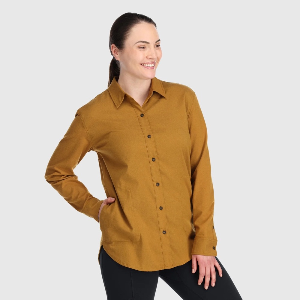 Outdoor Research Kulshan Flannel Shirt Button Down Long Shirt UPF50 Womens Large